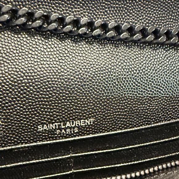 Yves Saint Laurent Black Chevron Crossbody Bag - Picture 12 of 13